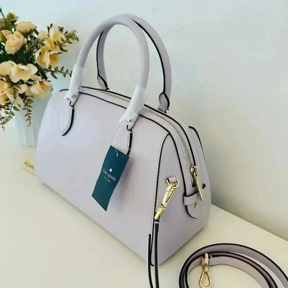 Kate Spade  Madison Large Duffle satchel  Crossbody Bag Pastel Lavender - Picture 5 of 10